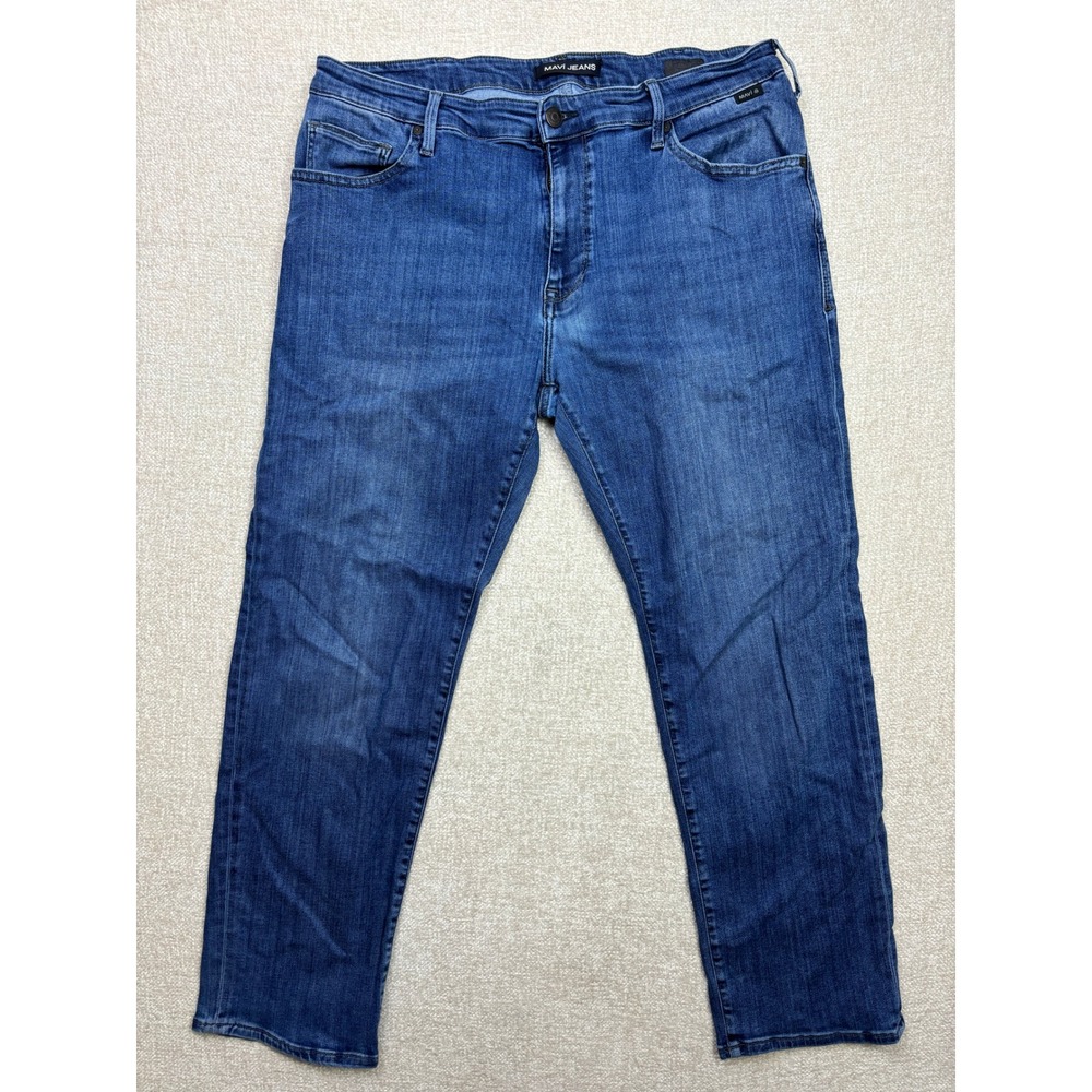 Mavi Zach Straight Leg Jeans Mens 38x30 Medium Wash Blue Denim 0045330093